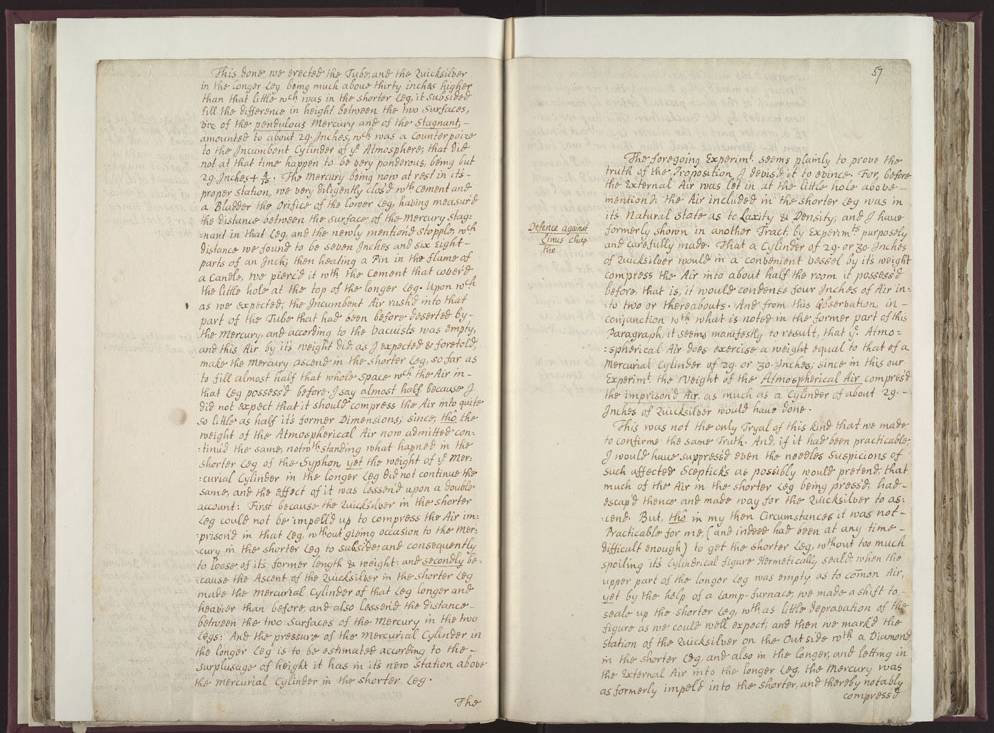 Boyle Papers Volume 26 Fol. 56v-57r