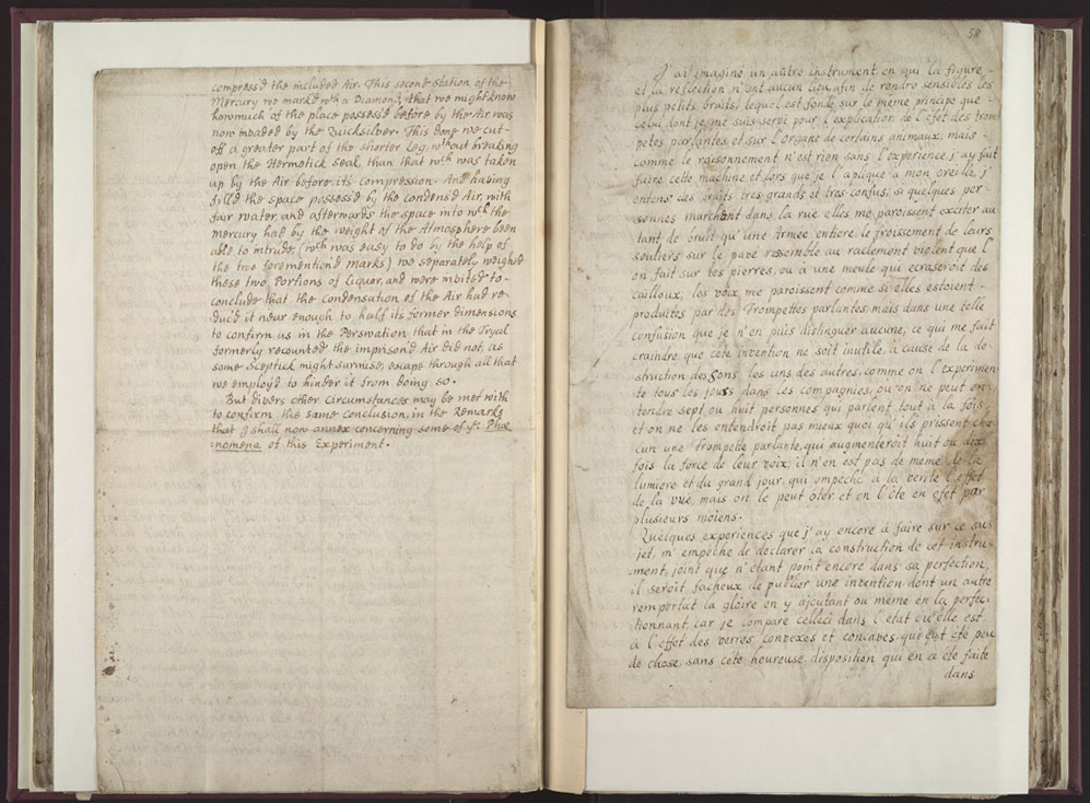 Boyle Papers Volume 26 Fol. 57v-58r