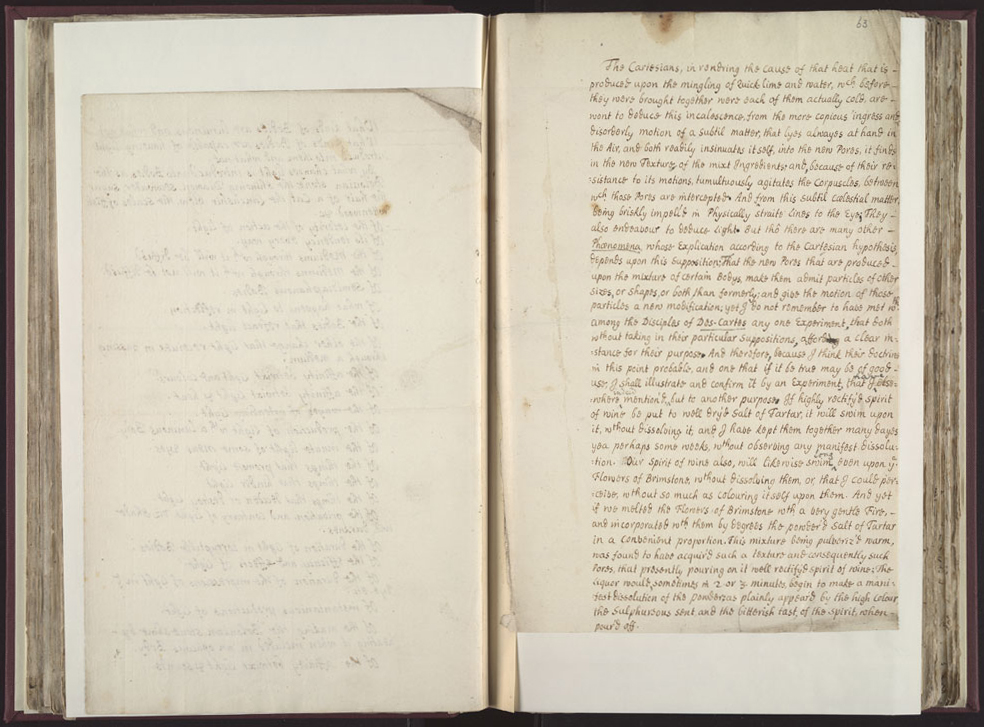 Boyle Papers Volume 26 Fol. 62v-63r