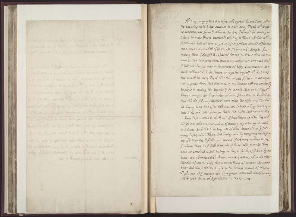 Boyle Papers Volume 26 Fol. 67v-68r