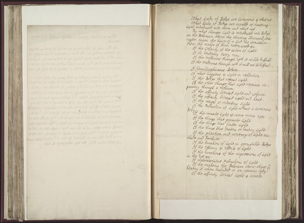 Boyle Papers Volume 26 Fol. 69v-70r