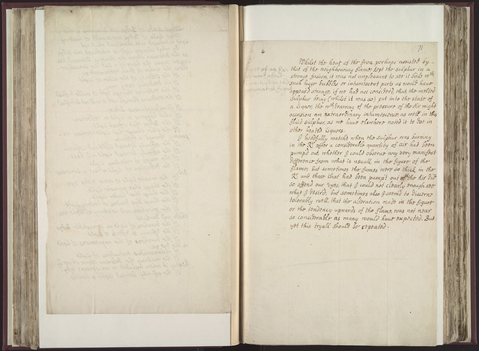 Boyle Papers Volume 26 Fol. 70v-71r