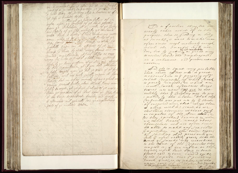 Boyle Papers Volume 26 Fol. 73v-74r