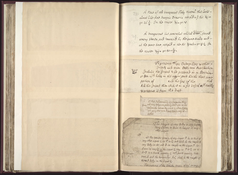 Boyle Papers Volume 26 Fol. 84v-85r