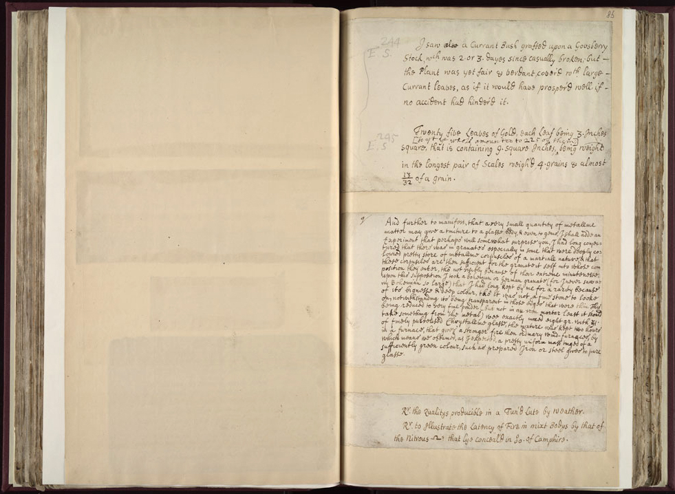 Boyle Papers Volume 26 Fol. 85v-86r