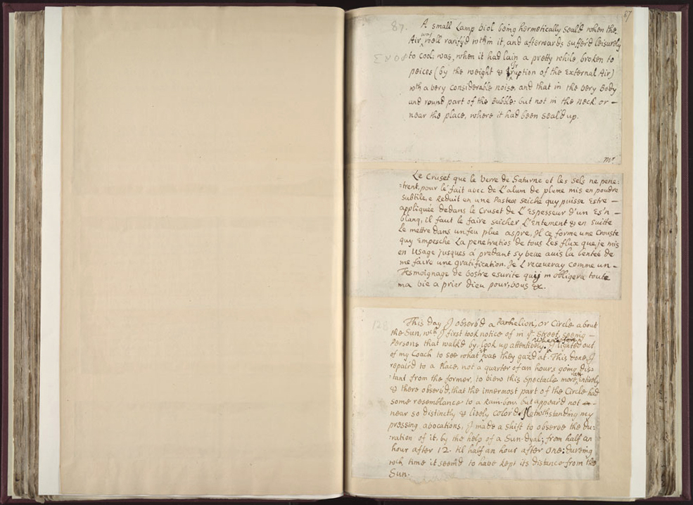 Boyle Papers Volume 26 Fol. 86v-87r