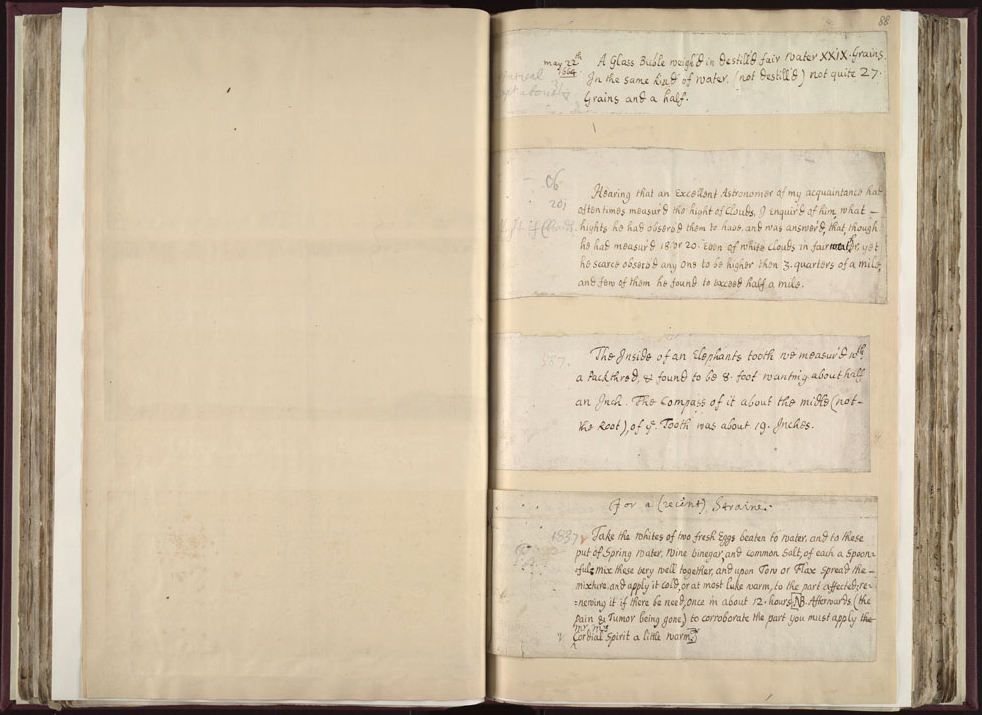 Boyle Papers Volume 26 Fol. 87v-88r