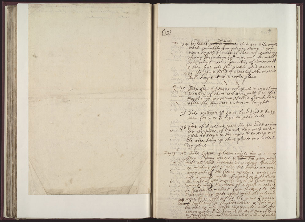 Boyle Papers Volume 26 Fol. 95v-96r