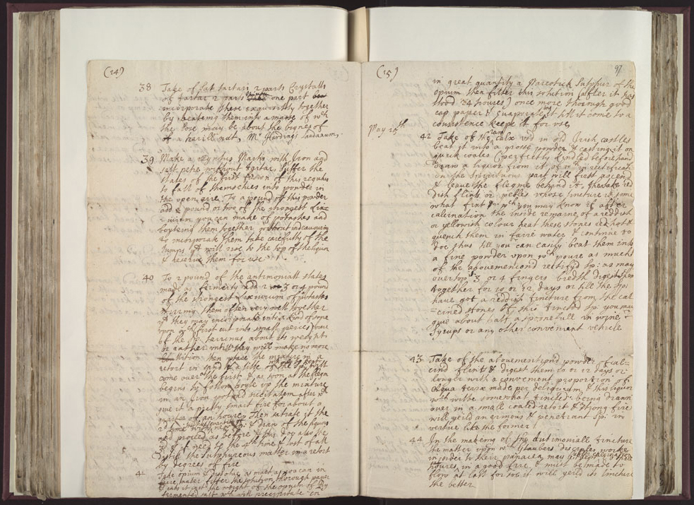 Boyle Papers Volume 26 Fol. 96v-97r