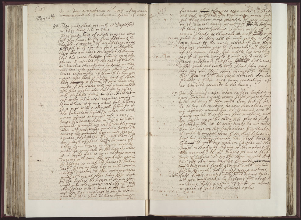 Boyle Papers Volume 26 Fol. 98v-99r