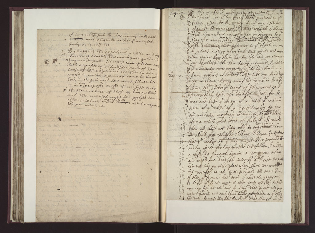 Boyle Papers Volume 26 Fol. 128v-129r