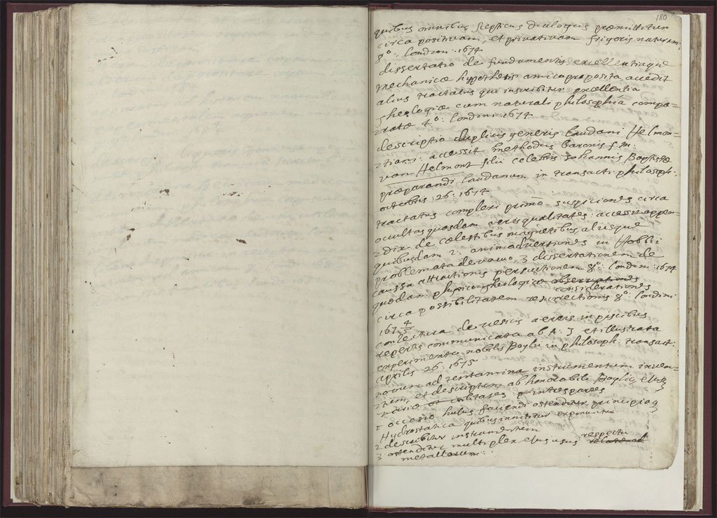 Boyle Papers Volume 26 Fol. 179v-180r