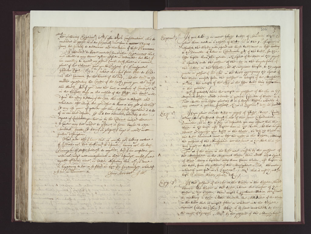 Boyle Papers Volume 26 Fol. 205v-206r