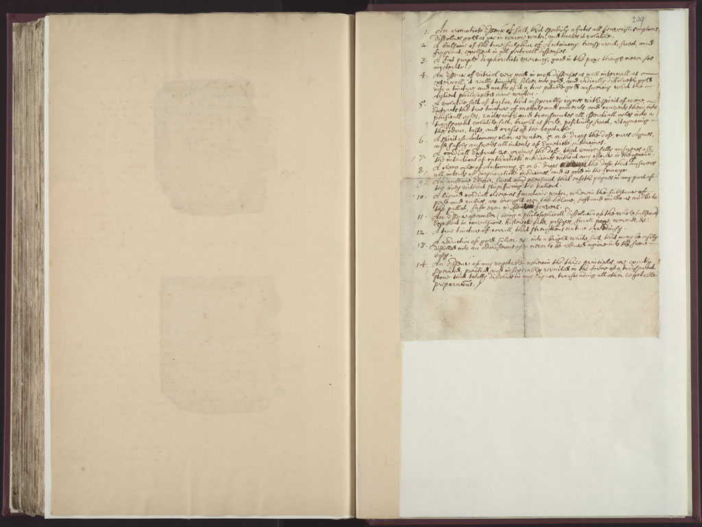 Boyle Papers Volume 26 Fol. 208v-209r