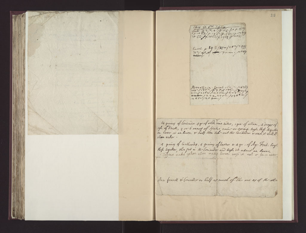 Boyle Papers Volume 26 Fol. 212v-213r