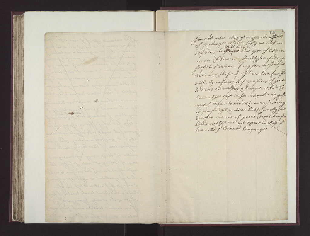 Boyle Papers Volume 26 Fol. 222v-223r