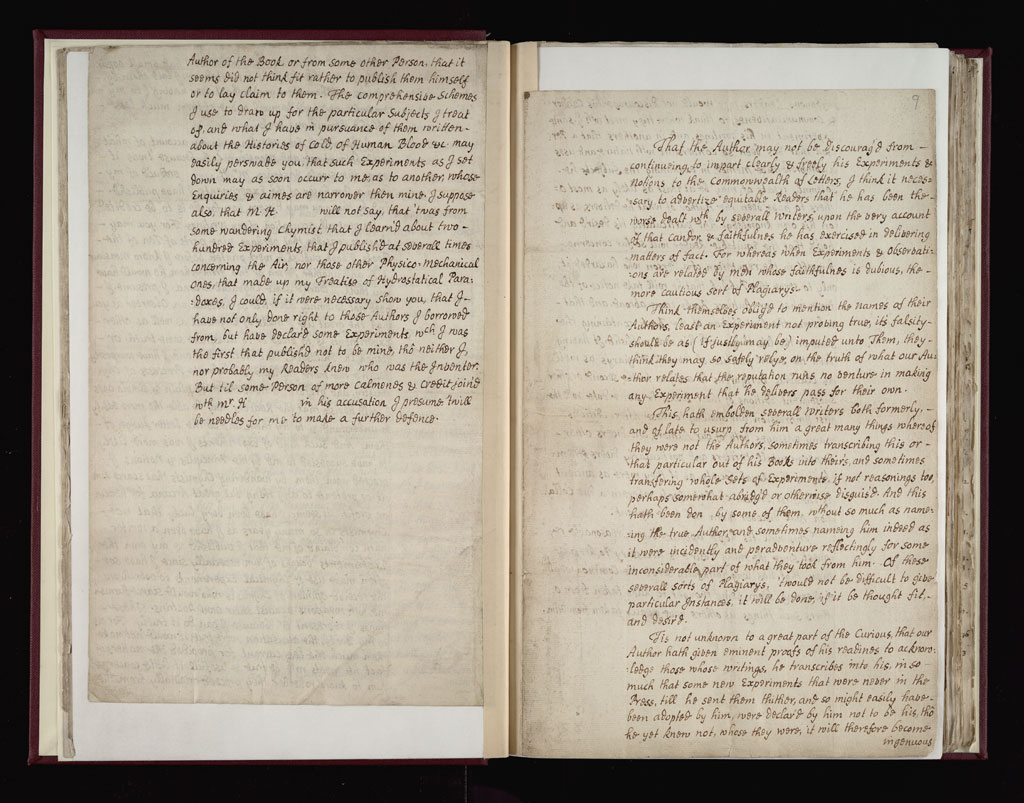 Boyle Papers Volume 36 Fol. 8v-9r