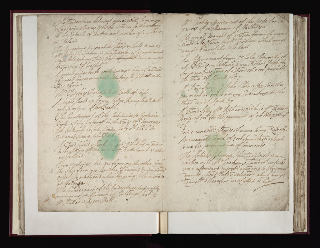 Boyle Papers Volume 36 Fol. 20v-21r