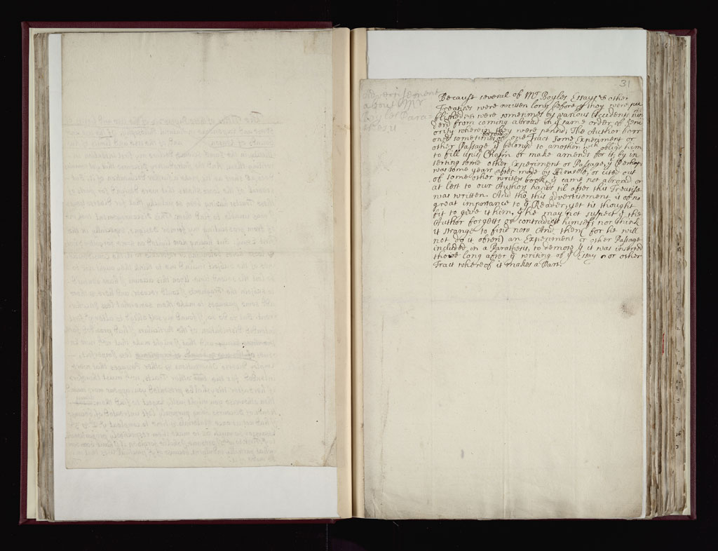 Boyle Papers Volume 36 Fol. 30v-31r
