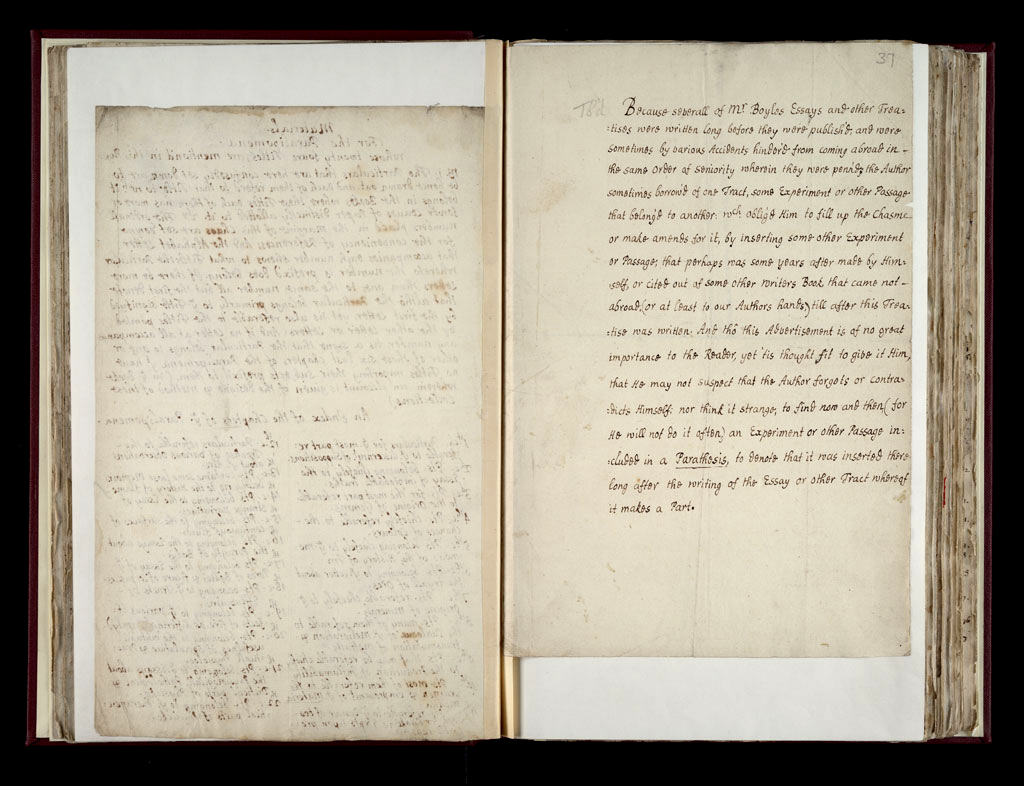 Boyle Papers Volume 36 Fol. 36v-37r