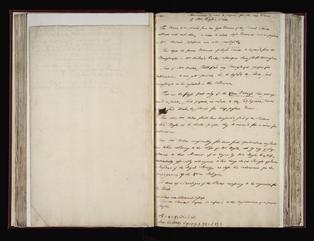 Boyle Papers Volume 36 Fol. 49v-50r