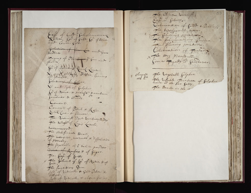 Boyle Papers Volume 36 Fol. 52v-53r