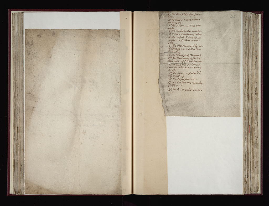 Boyle Papers Volume 36 Fol. 54v-55r