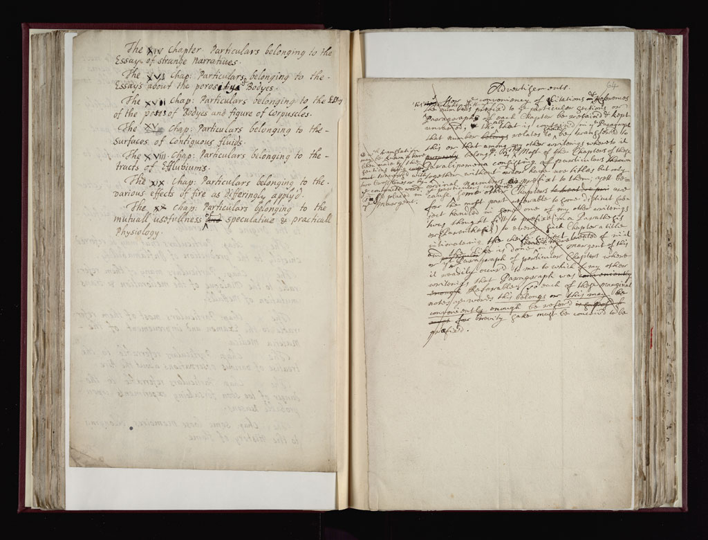 Boyle Papers Volume 36 Fol. 63v-64r