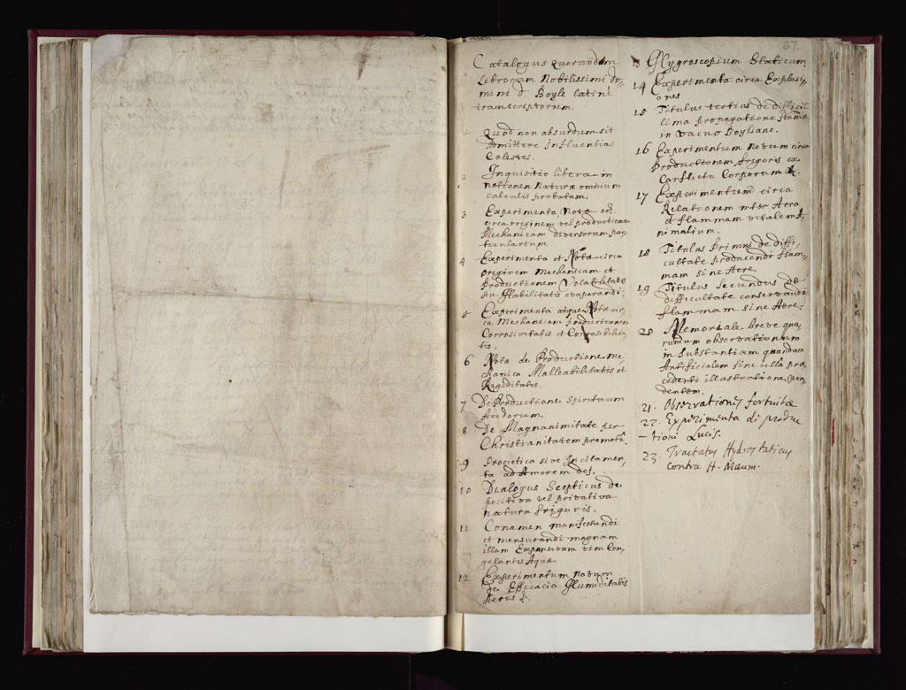 Boyle Papers Volume 36 Fol. 66v-67r
