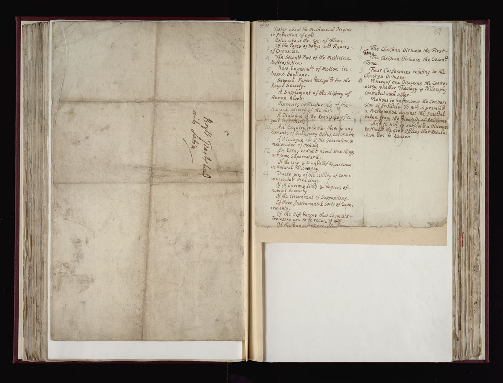 Boyle Papers Volume 36 Fol. 68v-69r