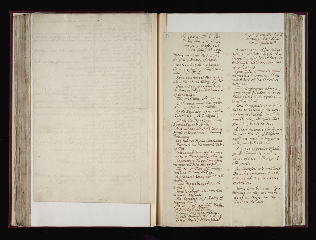 Boyle Papers Volume 36 Fol. 71v-72r