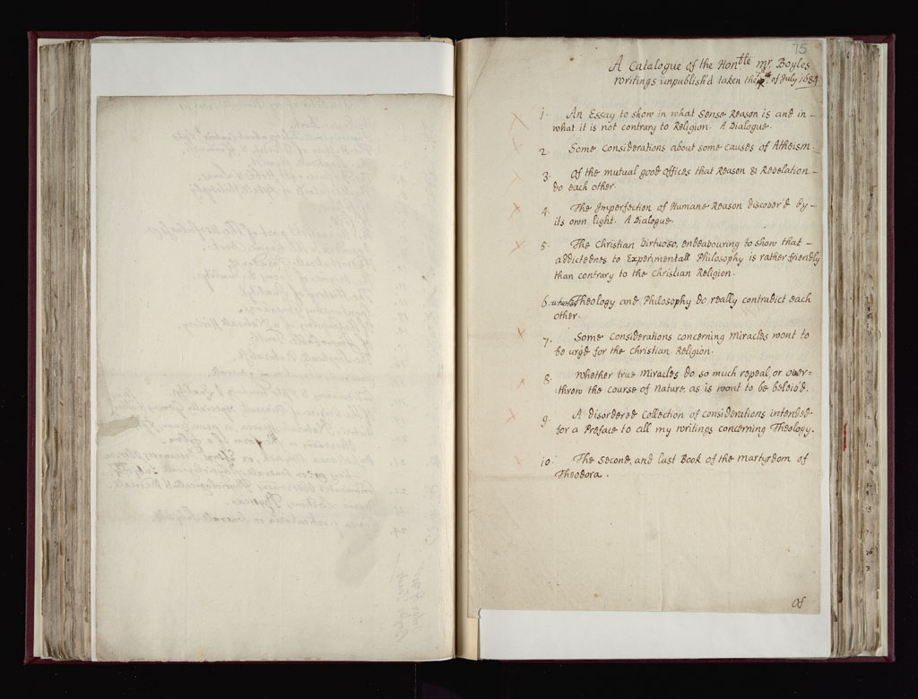 Boyle Papers Volume 36 Fol. 74v-75r