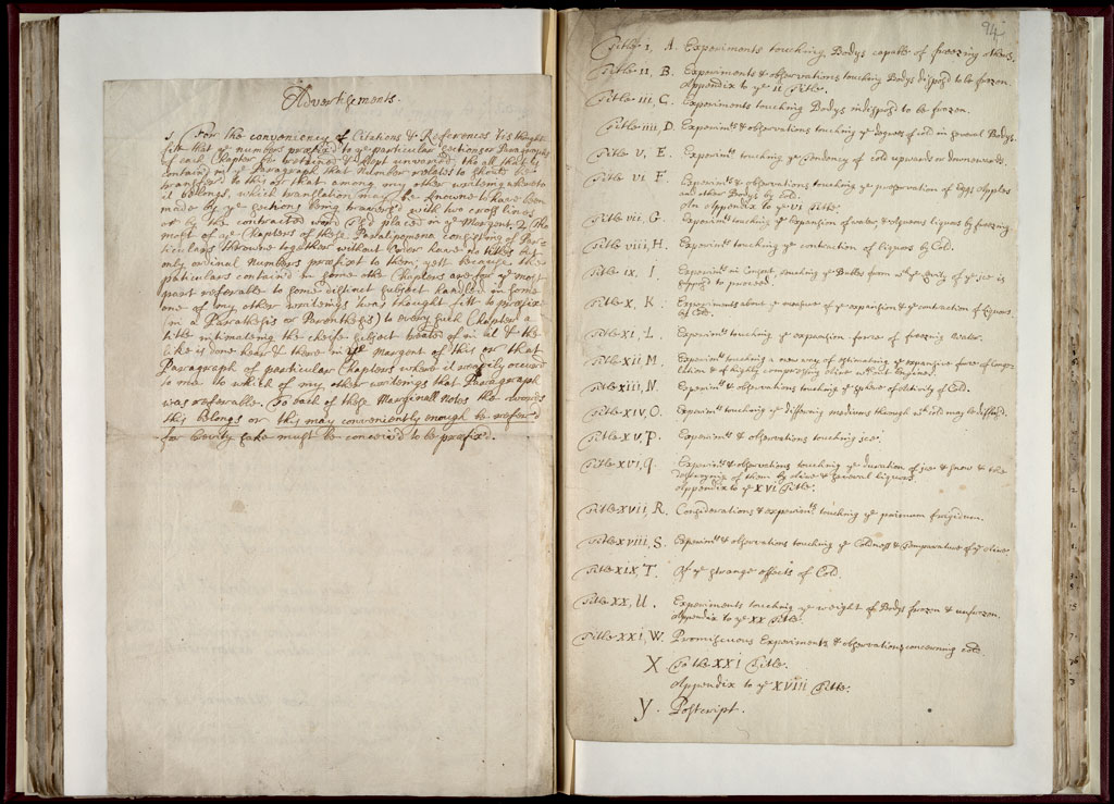 Boyle Papers Volume 36 Fol. 93v-94r