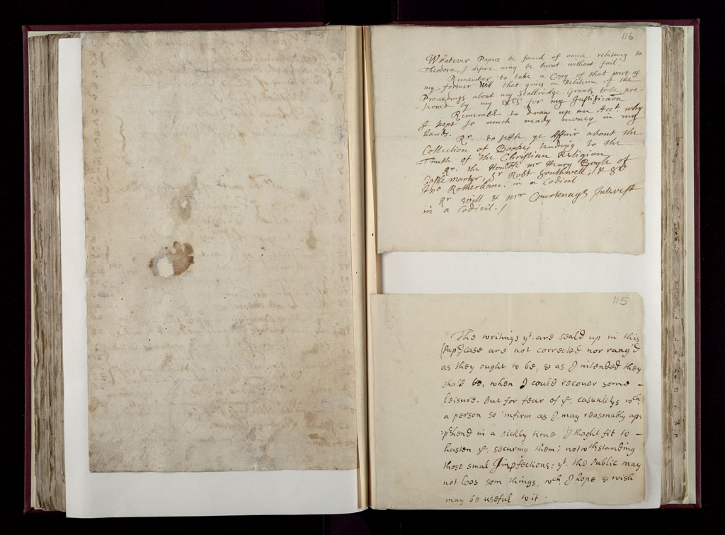 Boyle Papers Volume 36 Fol. 114v-115r-116r