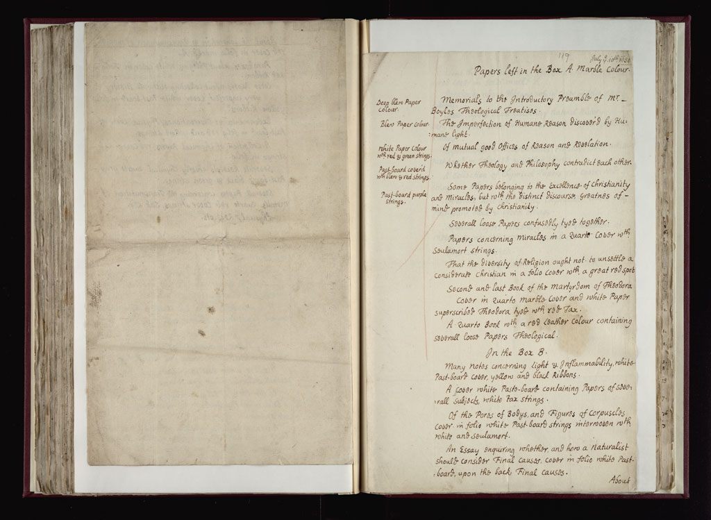 Boyle Papers Volume 36 Fol. 118v-119r