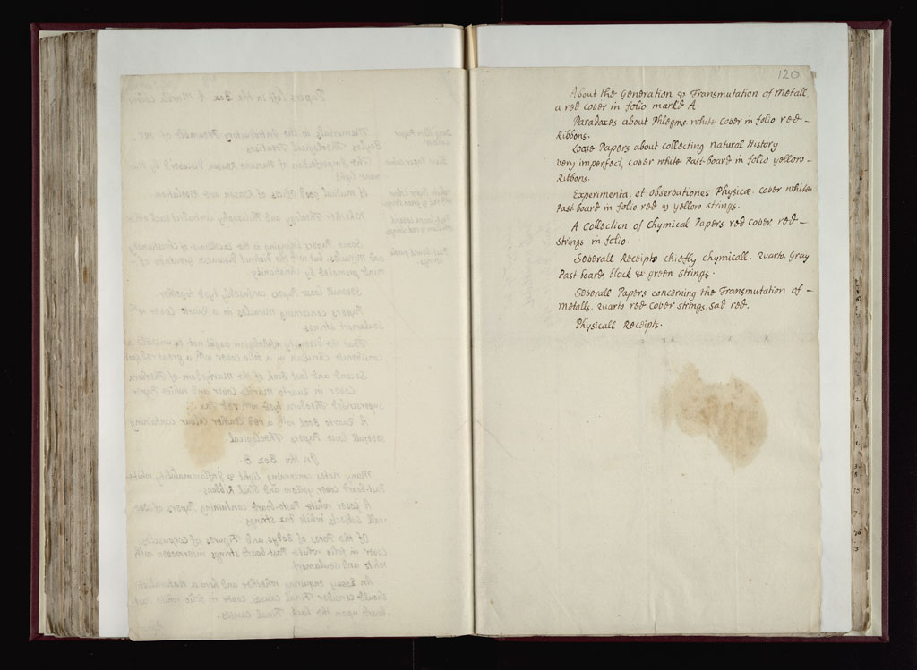 Boyle Papers Volume 36 Fol. 119v-120r