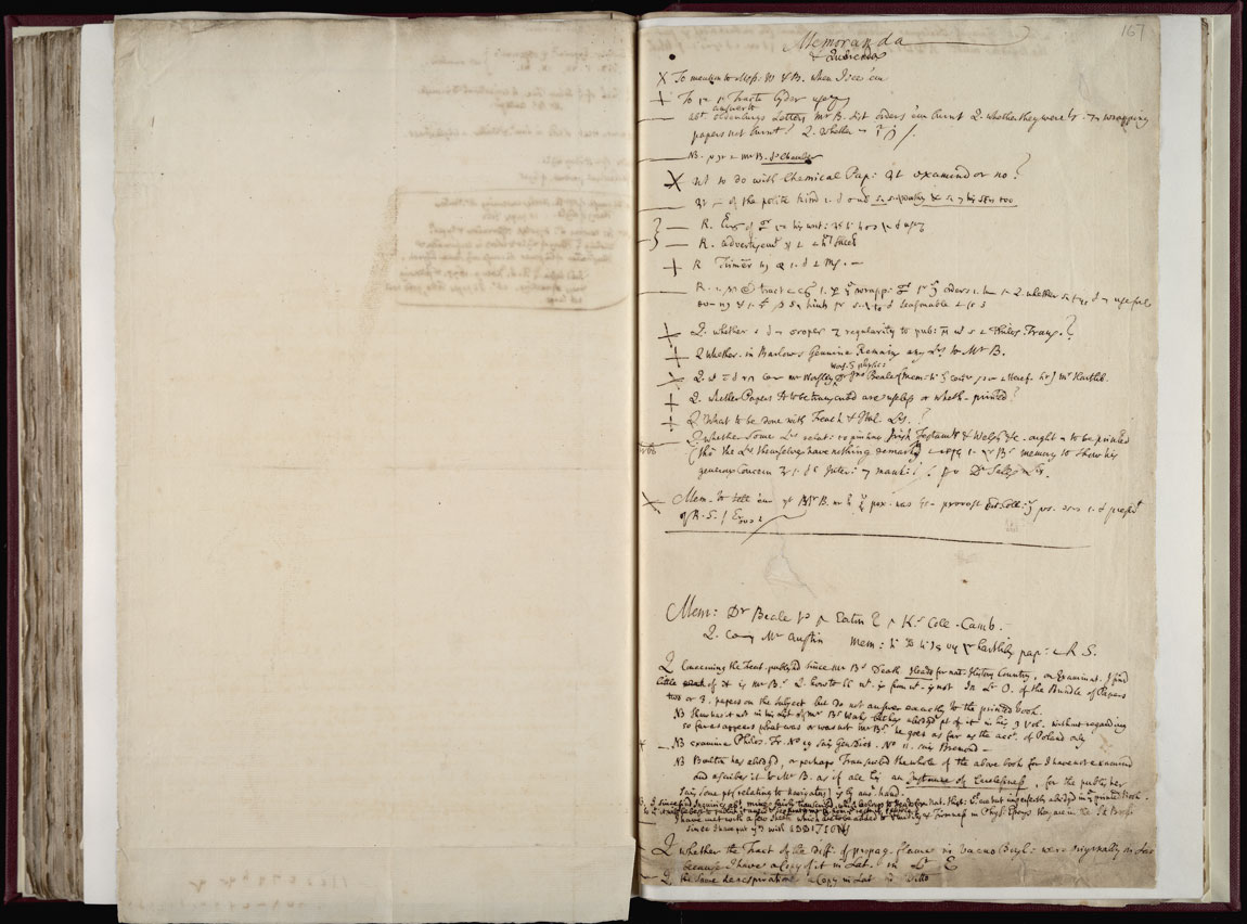 Boyle Papers Volume 36 Fol. 166v-167r