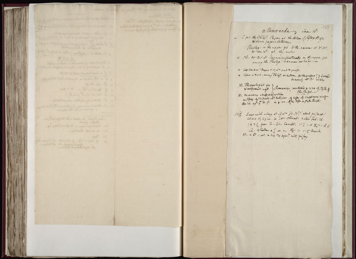 Boyle Papers Volume 36 Fol. 168v-169r