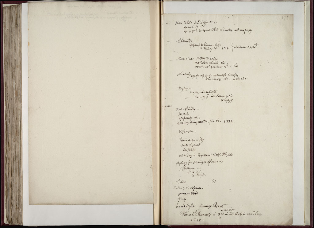 Boyle Papers Volume 36 Fol. 170v-171r