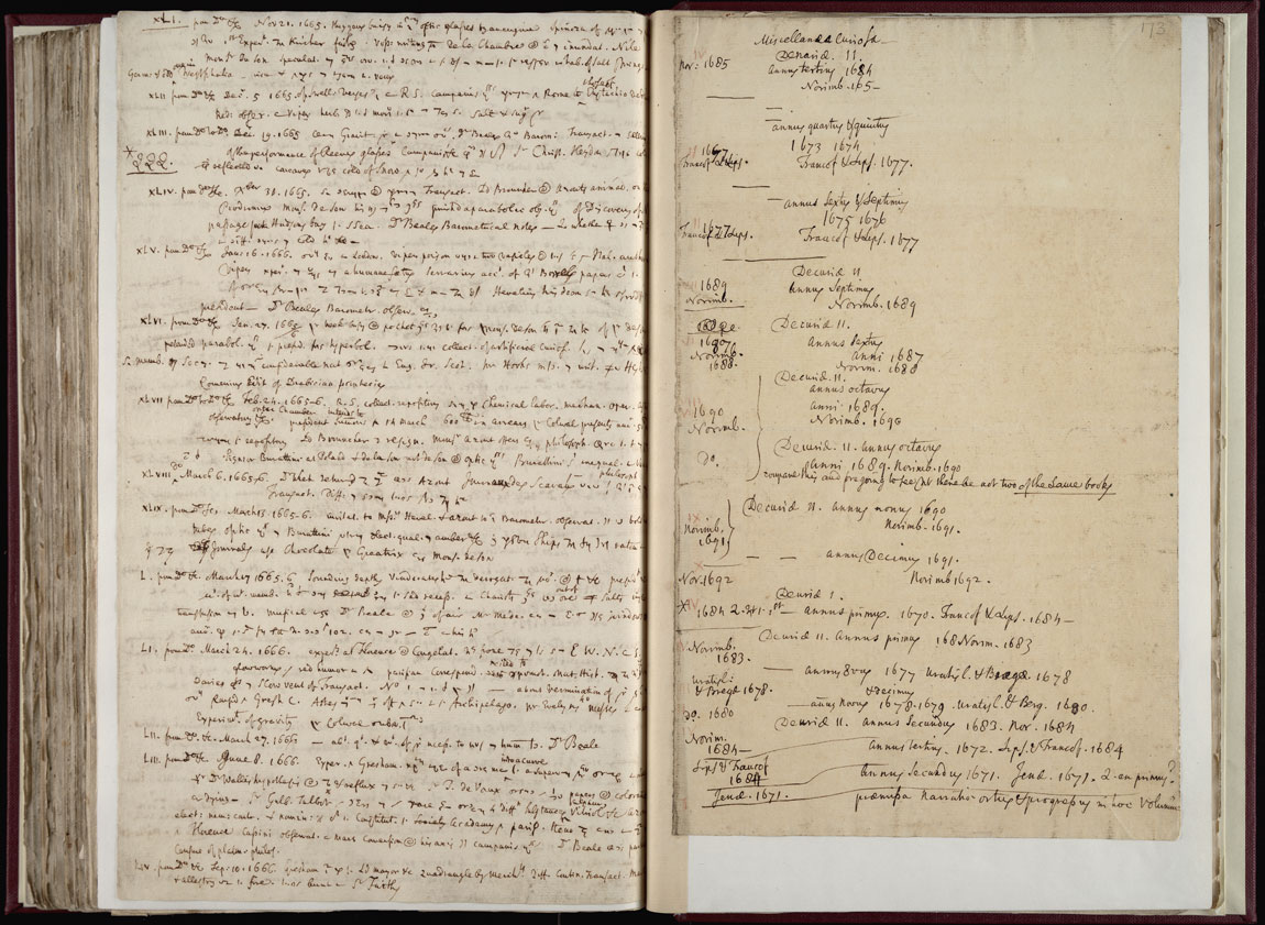 Boyle Papers Volume 36 Fol. 172v-173r