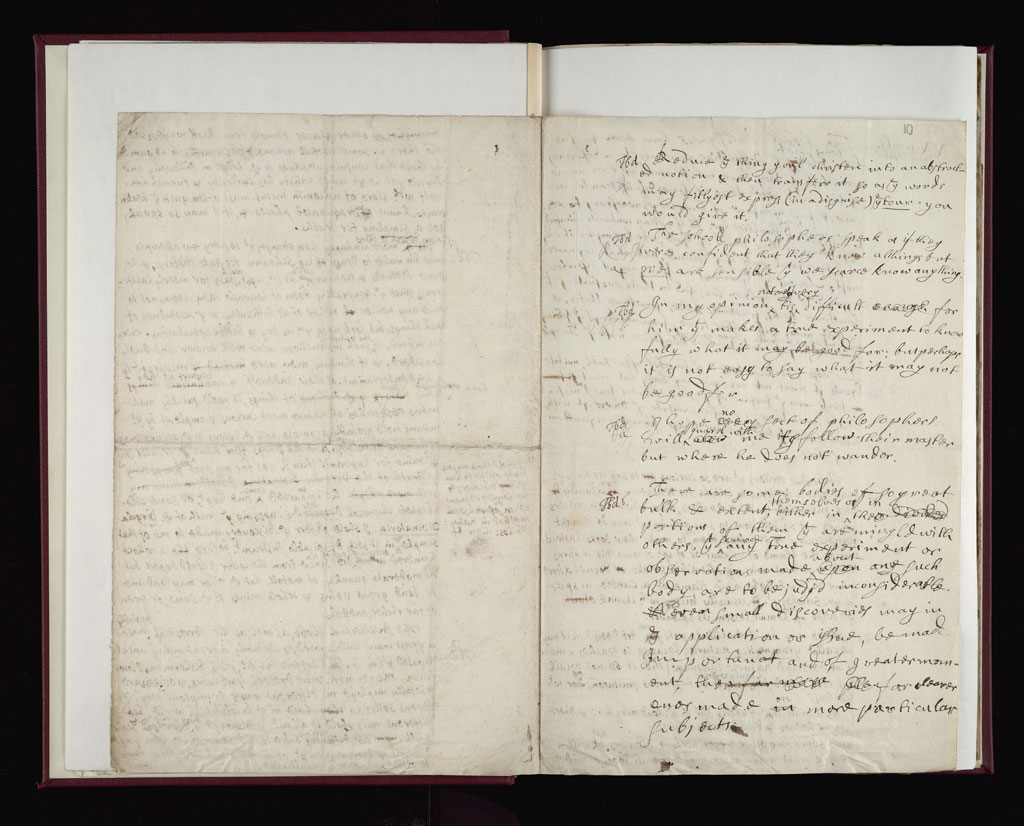 Boyle Papers Volume 38 Fol. 9v-10r