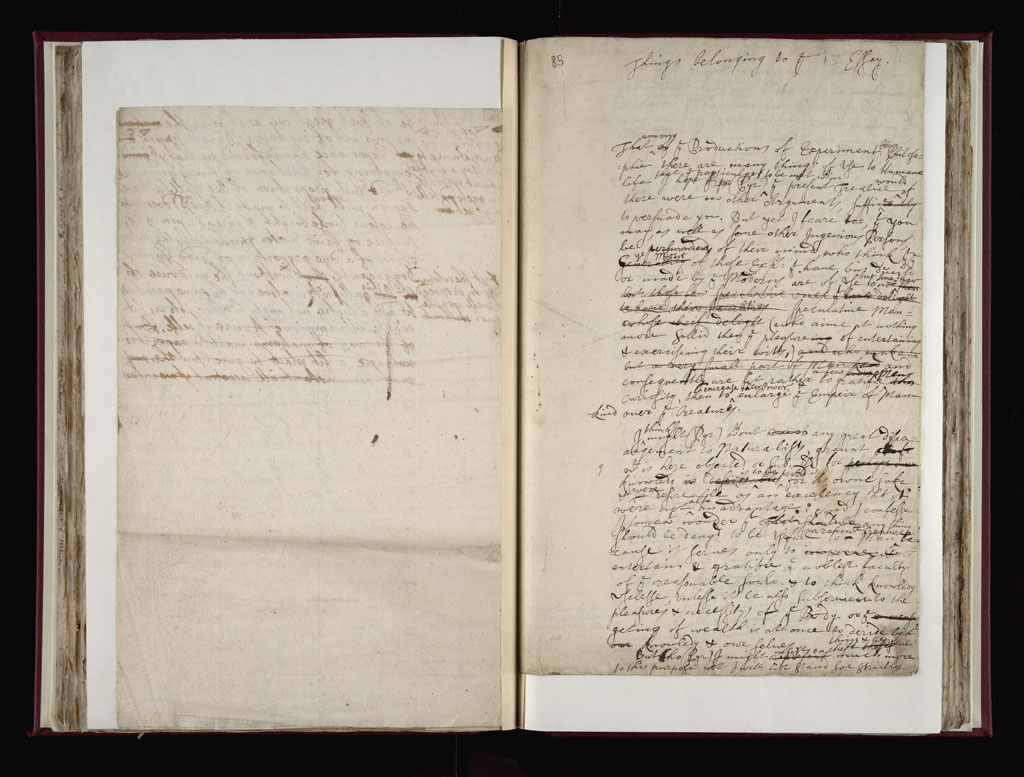 Boyle Papers Volume 38 Fol. 84v-85r